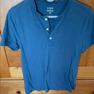 J. Crew Women's Blue Henley Shirt
